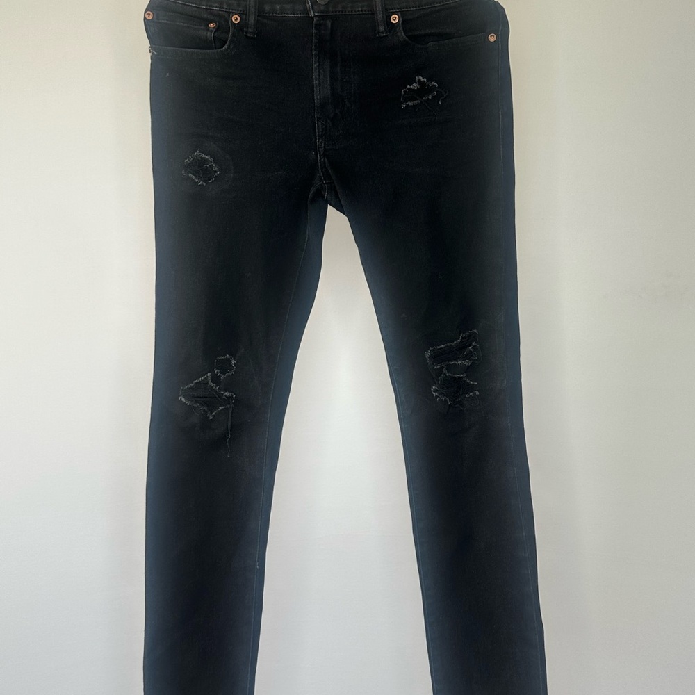 American eagle Men's Black Distressed slim fit Jeans